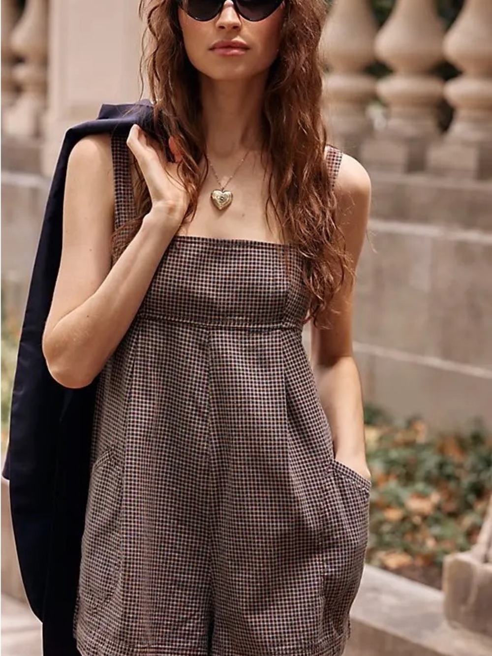 Free People Billie Romper in Otter Brown